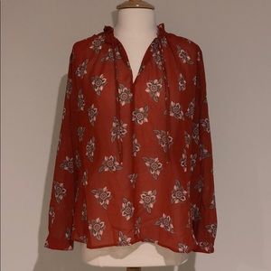 LOFT Floral Blouse